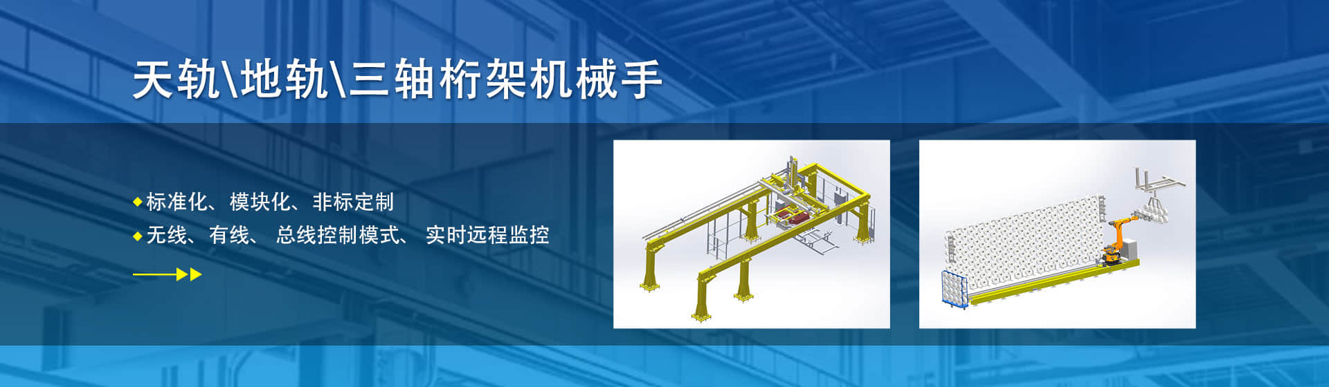 天軌地軌三軸桁架機(jī)械手
